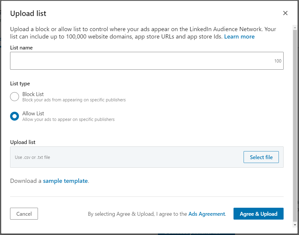 LinkedIn audience Network Brand Safety